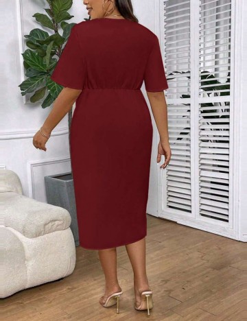 Rochie midi Shein Curve+, roșu