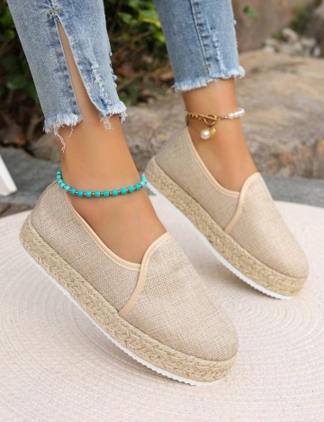 Espadrile Shein, bej