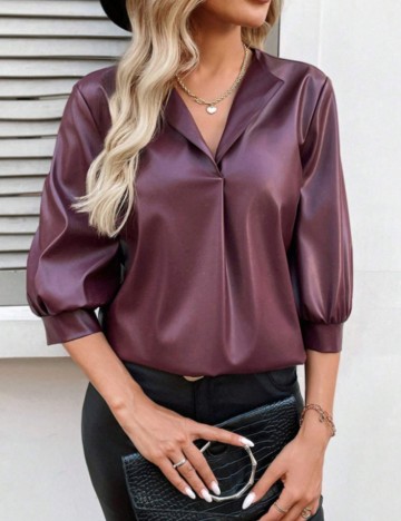 Bluză Emery Rose by Shein, vișiniu