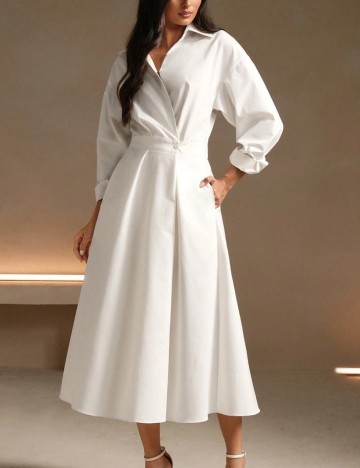 Rochie midi Shein, crem