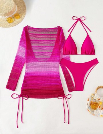 Set costum de baie Shein, roz
