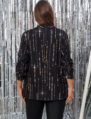 Sacou Shein Curve+, negru