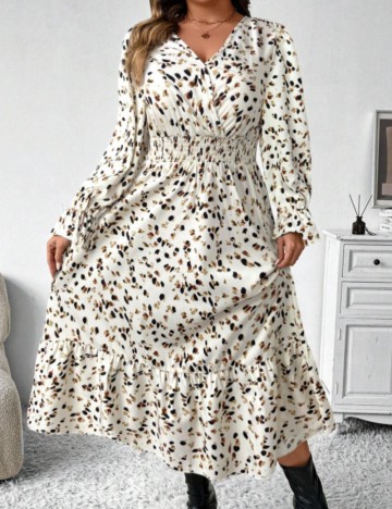 Rochie maxi Shein Curve+, mix culori