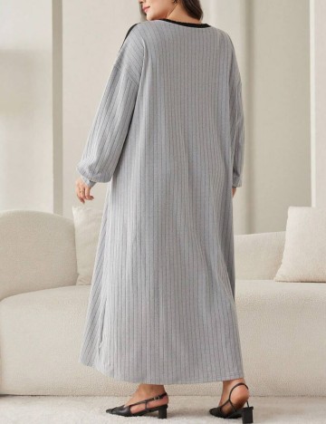 Rochie maxi Shein Curve+, gri