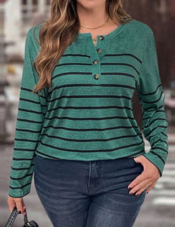 Bluză Shein Curve+, verde