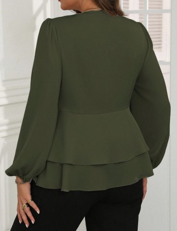 Cămașă Shein Curve+, verde