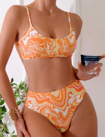 Set costum de baie Shein, mix culori