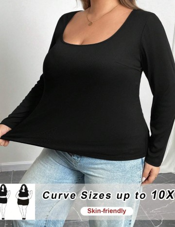 Bluză Shein Curve+, negru