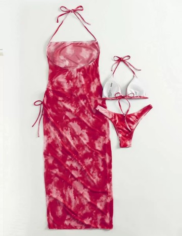 Set costum de baie Shein, mix culori