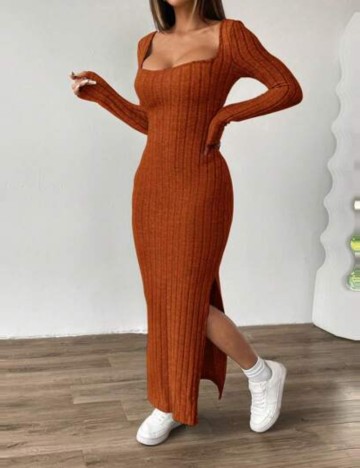 Rochie maxi Shein, cărămiziu