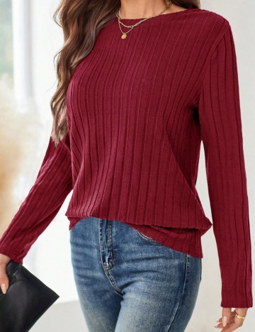 Bluză Emery Rose by Shein, vișiniu