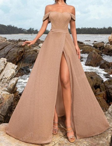 Rochie de ocazie Shein, roz prafuit