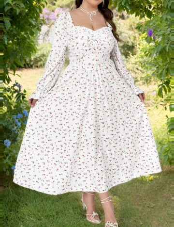 Rochie maxi Shein Curve+, mix culori