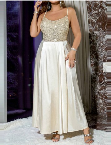 Rochie de ocazie Shein Curve+, crem