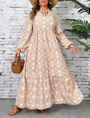 Rochie maxi Shein Curve+, mix culori
