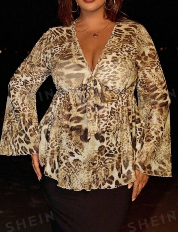 Bluză Shein Curve+, mix culori