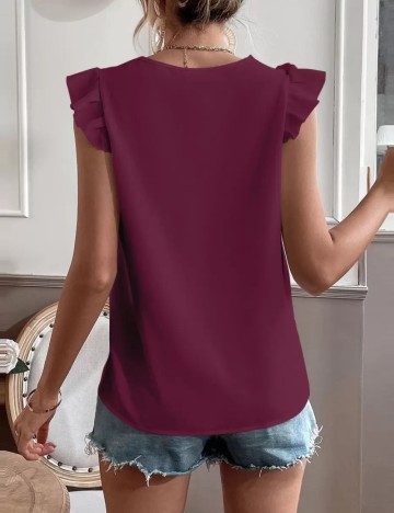 Cămașă casual Shein Curve+, vișiniu