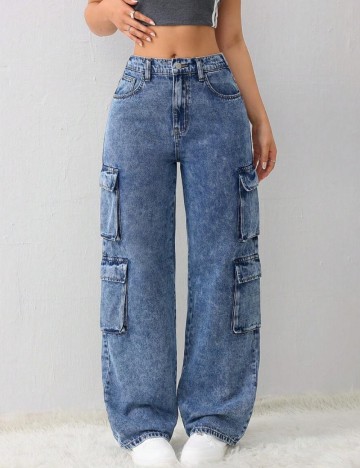 Jeans Shein, albastru