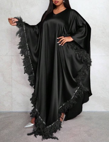 Rochie maxi Shein Curve+, negru