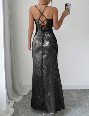 Rochie maxi Shein, argintiu