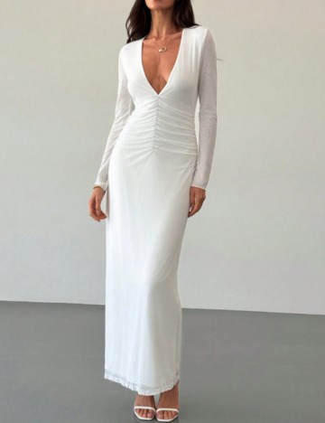 Rochie maxi Shein, alb
