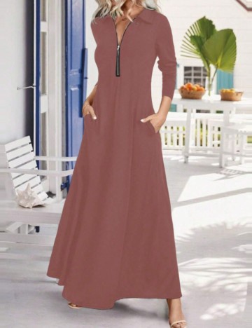 Rochie maxi Shein, cărămiziu