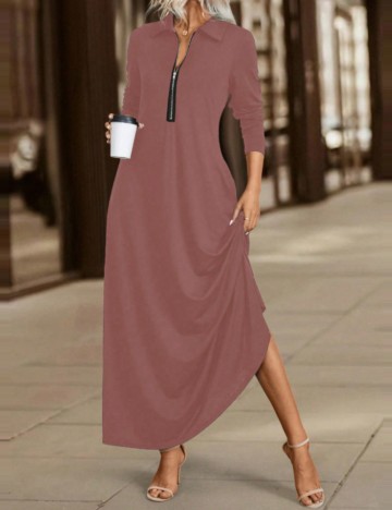 Rochie maxi Shein, cărămiziu