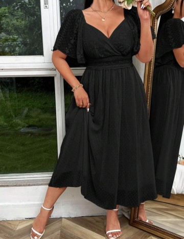Rochie midi Shein Curve+, negru