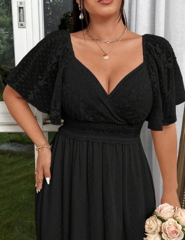 Rochie midi Shein Curve+, negru