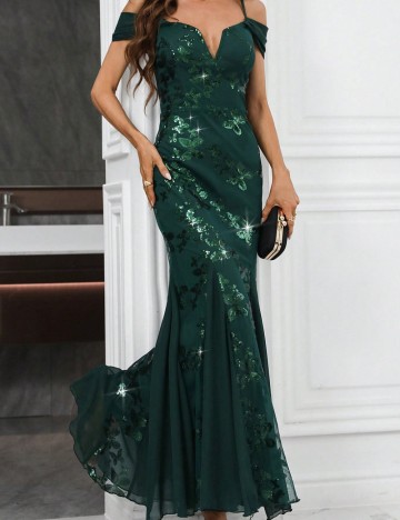 Rochie de ocazie Shein, verde