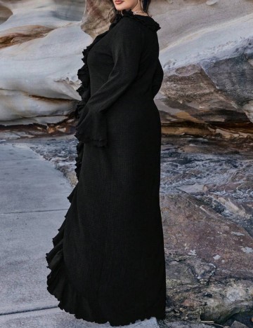 Rochie maxi Shein Curve+, negru