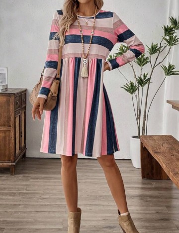 Rochie mini Emery Rose by Shein, mix culori