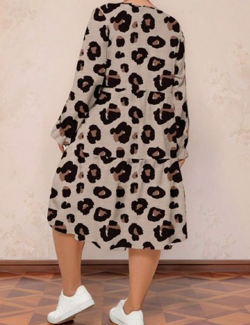 Rochie midi Shein Curve+, mix culori