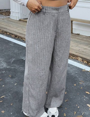 Pantaloni Shein Curve+, gri