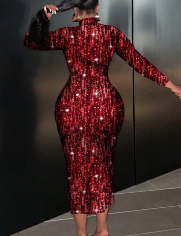 Rochie midi Shein Curve+, roșu