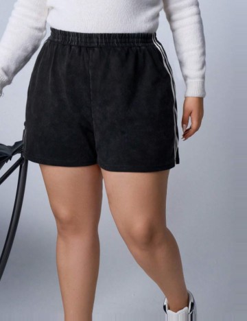 Pantaloni scurți Shein Curve+, negru