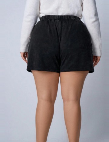 Pantaloni scurți Shein Curve+, negru