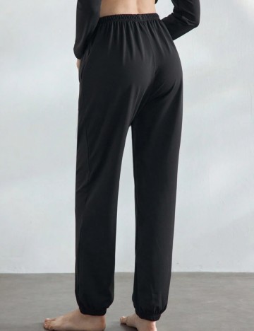 Pantaloni de pijama Shein, negru