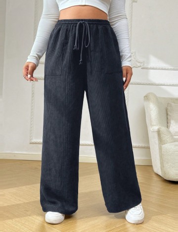 Pantaloni Shein Curve+, gri