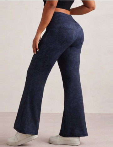 Pantaloni Shein Curve+, albastru
