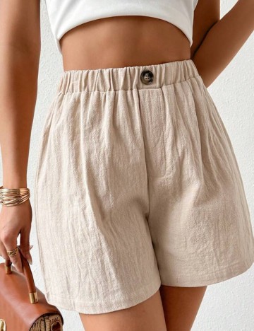 Pantaloni scurți Shein, crem
