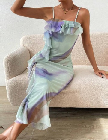 Rochie midi Shein, mix culori