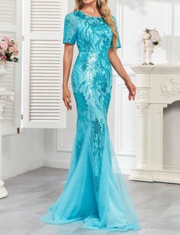 Rochie de ocazie Shein, albastru