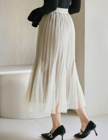 Fustă midi DAZY by Shein, bej