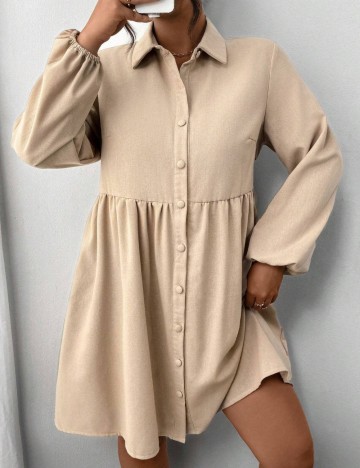Rochie mini Shein Curve+, bej
