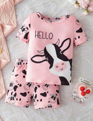 Compleu pijamale Shein, roz