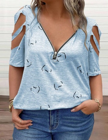 Tricou Shein Curve+, mix culori