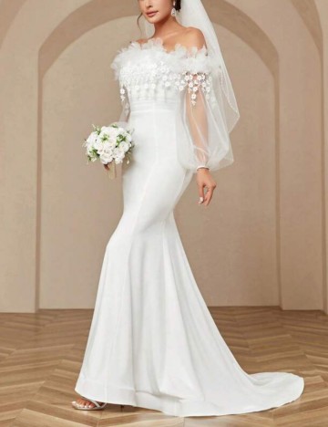 Rochie de ocazie și bridal Shein, alb