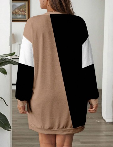 Rochie mini Shein Curve+, mix culori