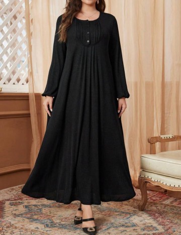 Rochie maxi Shein Curve+, negru
